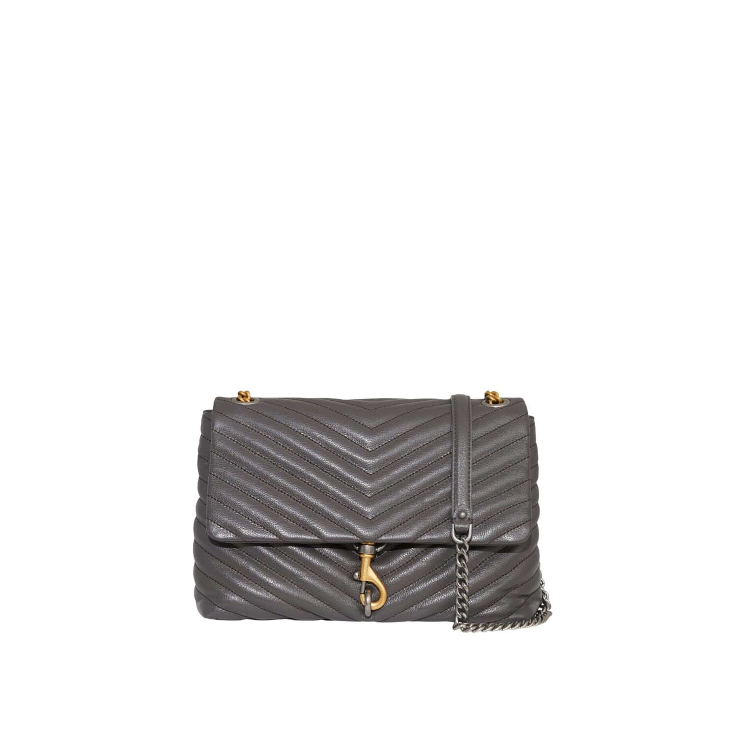 Rebecca Minkoff womens Edie Flap shoulder bag, Graphite, One Size US