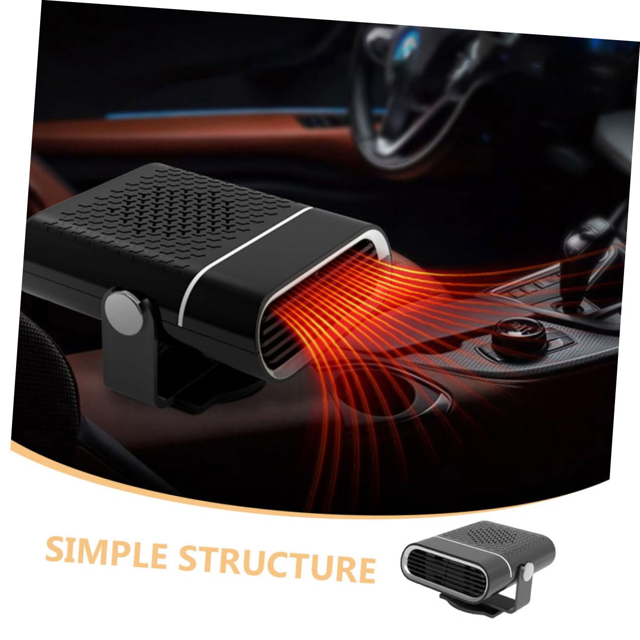 Calentador para Coche Desempañador Eléctrico Portátil Calefactor de Aire para Vehículo Desempañador Ventilador para Coche Calentador para Camión Calefactor Antivaho