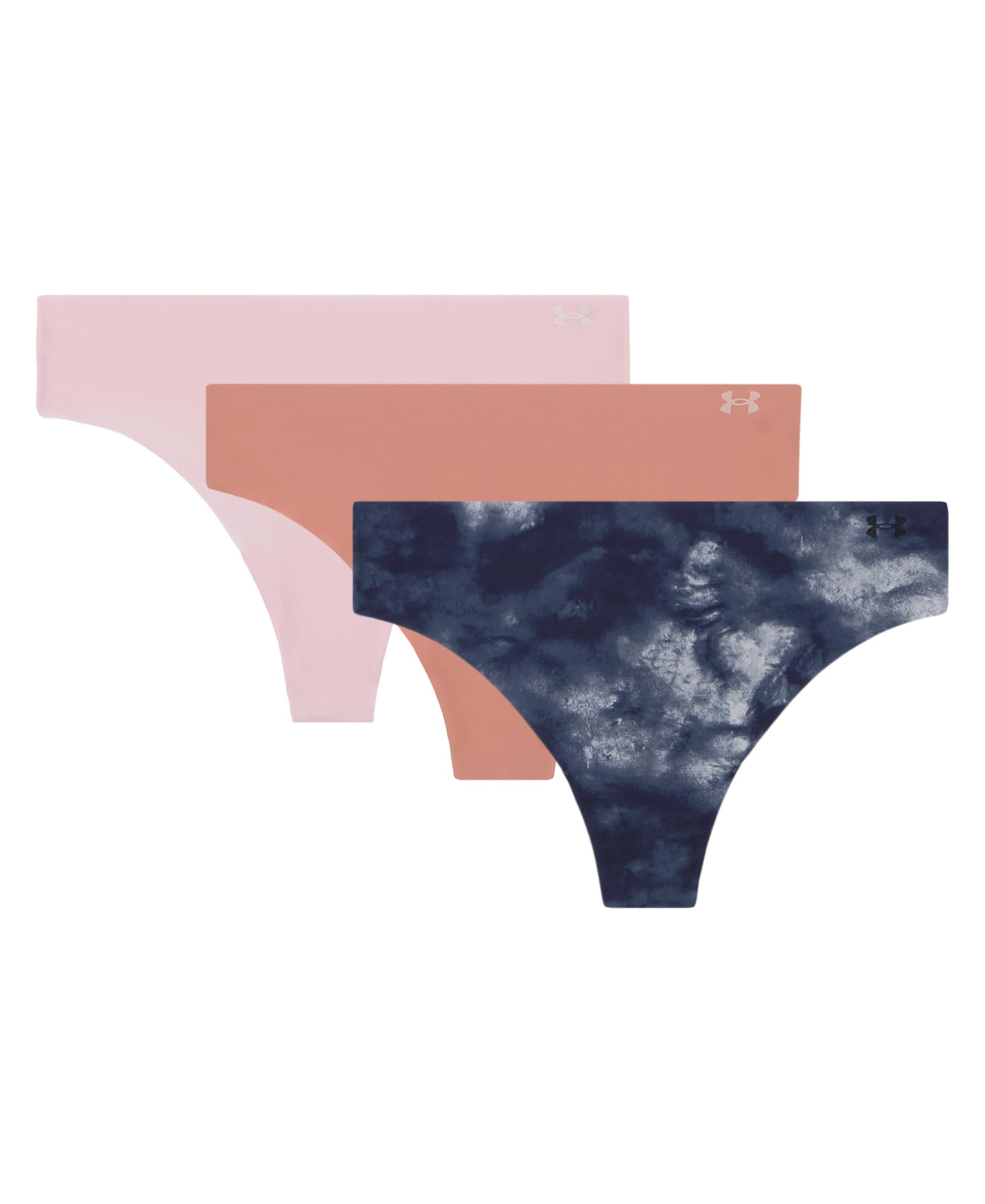 Under Armour Women's 3-pack Pure Stretch No Show Thong Underwear, All-day Comfort & Ultra-soft Fit