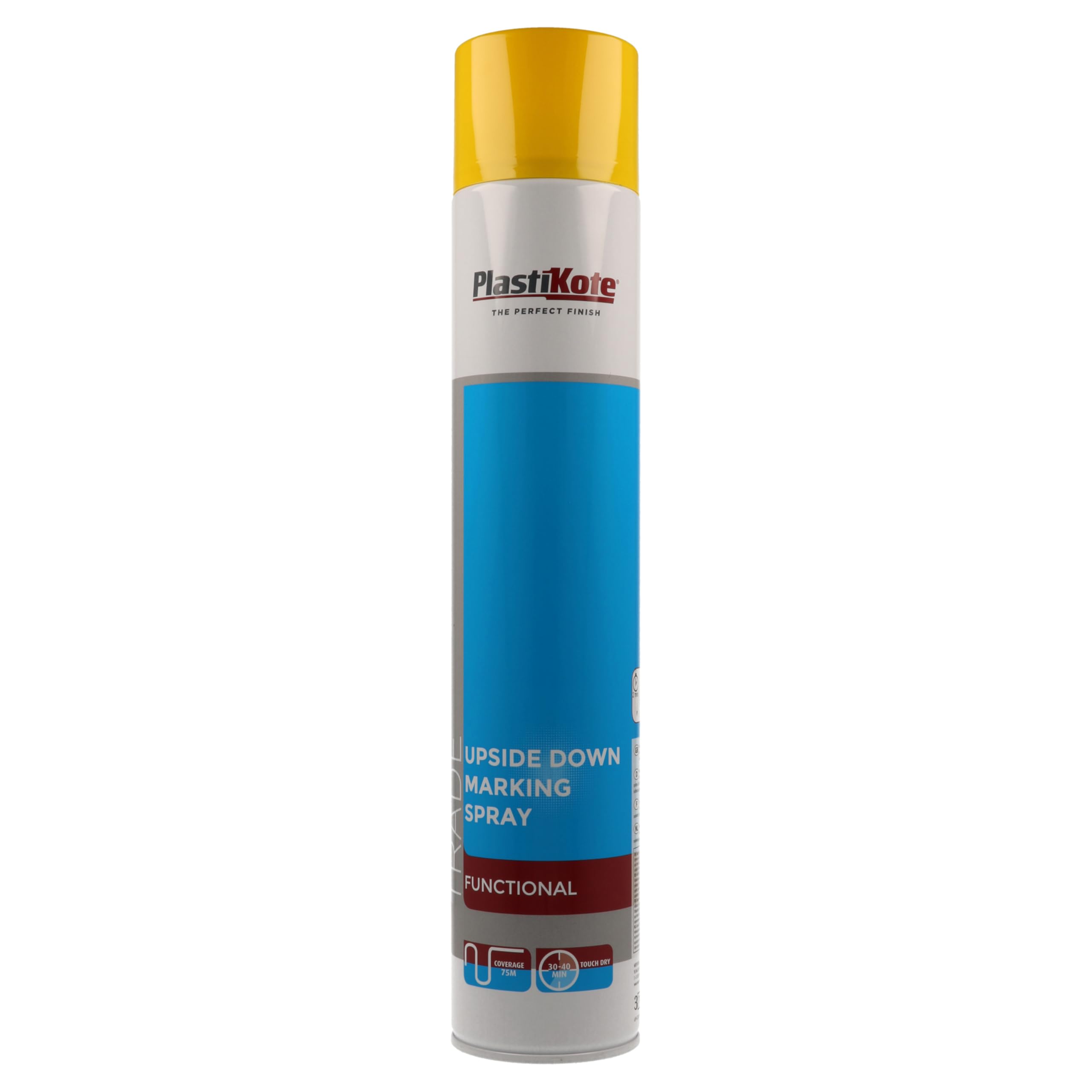 PlastiKote 071032 Trade Functional Upside Down Marking Paint Yellow 750 ml