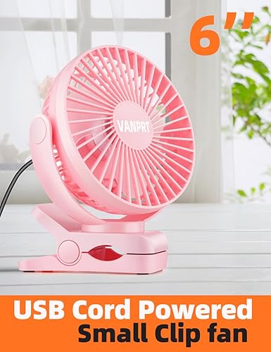 Miniatura 2 de Ventilador de escritorio alimentado por USB de 6 pulgadas, pequeño pero potente, ventilador de oficina, ventilador personal, ventilador portátil