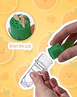 Vista 6 de Lemon Squeezer - Manual Citrus Juicer with Screw-Top Lid & Built-In Filter, Dual-Use Lime/Lemon Press for Cocktails, Portable Hand Juicer