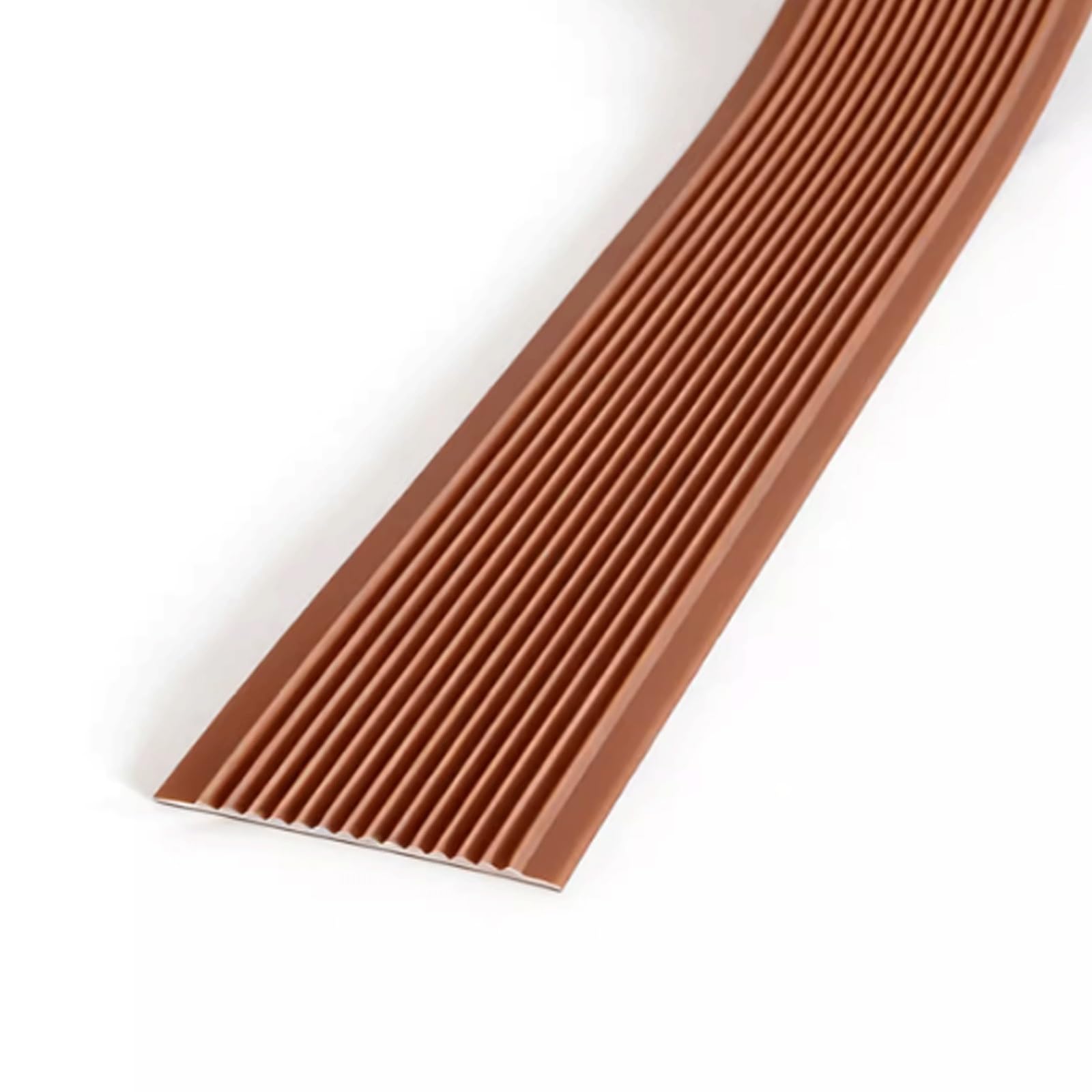 Treppenstufen-Antirutschstreifen aus Gummi, selbstklebend, geeignet for Holz-, Fliesen- und Betontreppen, for den Innen- und Außenbereich(Brown,10cm)