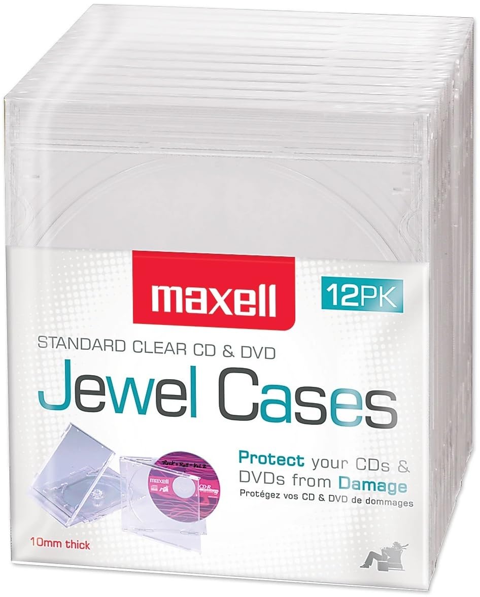 Photo 1 of Maxell Jewel Case 12 Pack Clear 10mm