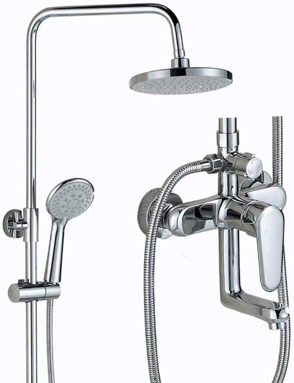Tube de levage booster et ensemble de douche laiton pour salle de bains modèle D complet