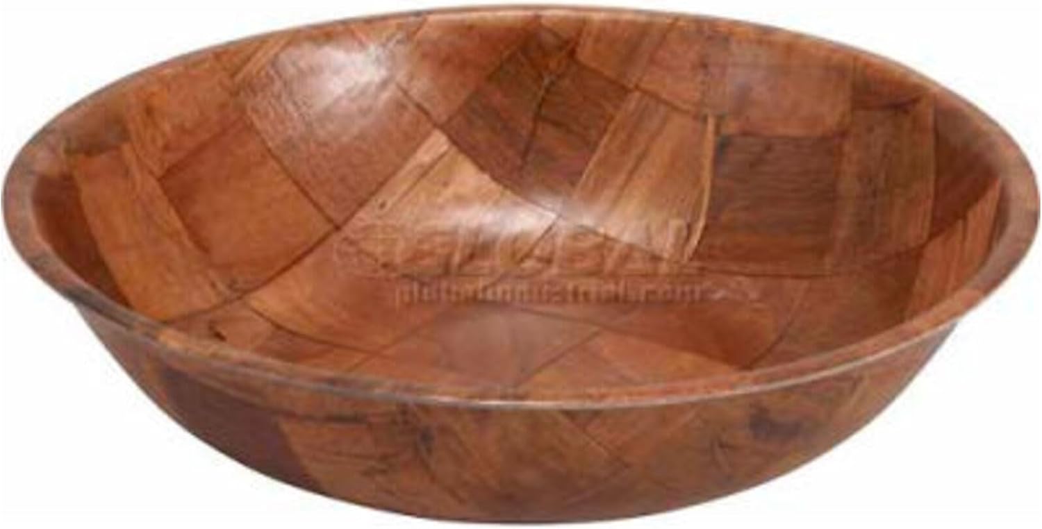 Winco WWB-20 Wooden Woven Salad Bowl, 20-Inch, SET OF 4