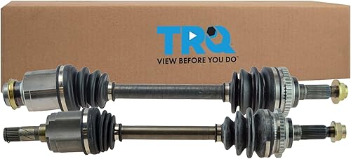 TRQ Juego completo de 2 pares de ensamblaje de eje delantero CV compatible con Escort Protege