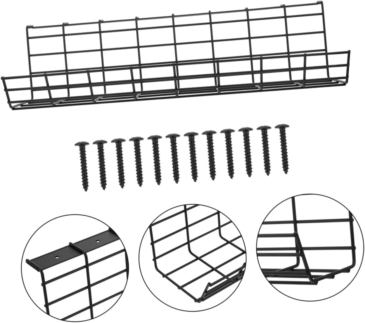 2pcs Cable Management Tray Wire Covers for Cords Under Desk Storage Organizer