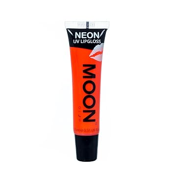 Moon Glow - Blacklight Neon Lip Gloss 15ml Orange Tangarine Scented and glows brightly under UV/Blacklight!