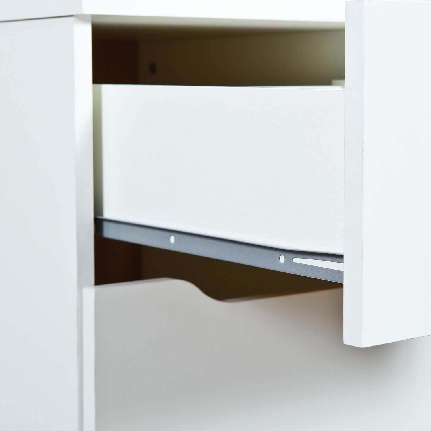 Inter Link - Scrivania con cassetto e anta laterale - bianco - 115 x 76 x 55 cm - Westphalen 1T1S
