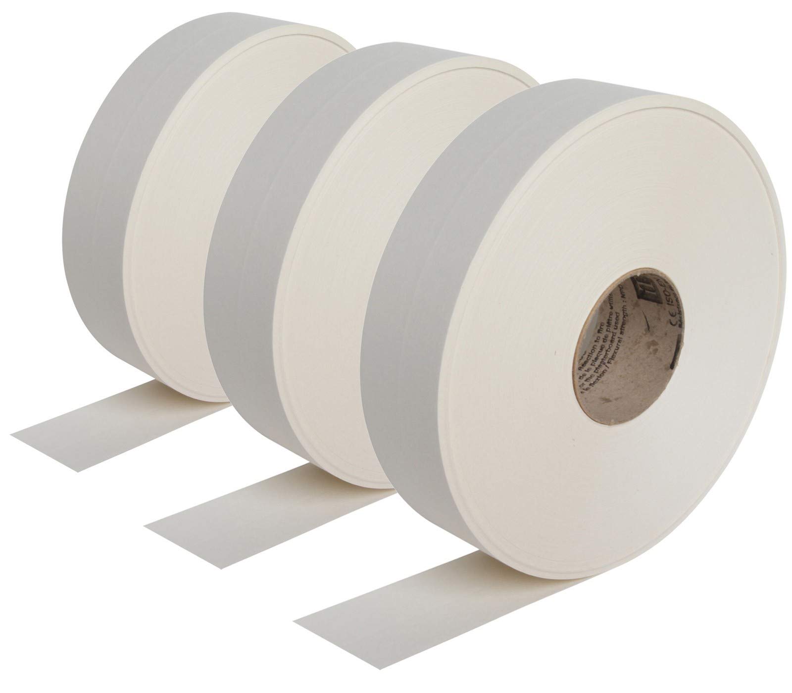 Semin Bande à Joint Papier pour Plaques de Plâtre – Rouleau 150 m – Bande Joint BA13 Haute Résistance – Invisible après Finition – Pose Facile pour Joints Placoplâtre - Lot de 3 Rouleaux