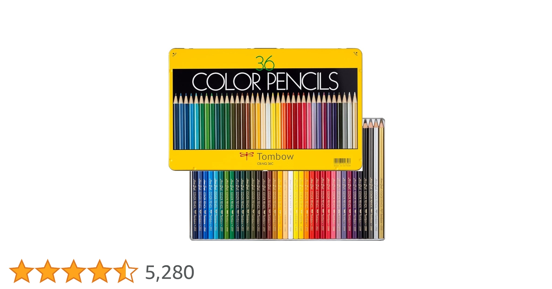 Amazon | トンボ鉛筆 色鉛筆 36色 (ずっと変わらない鮮やかな発色) NQ