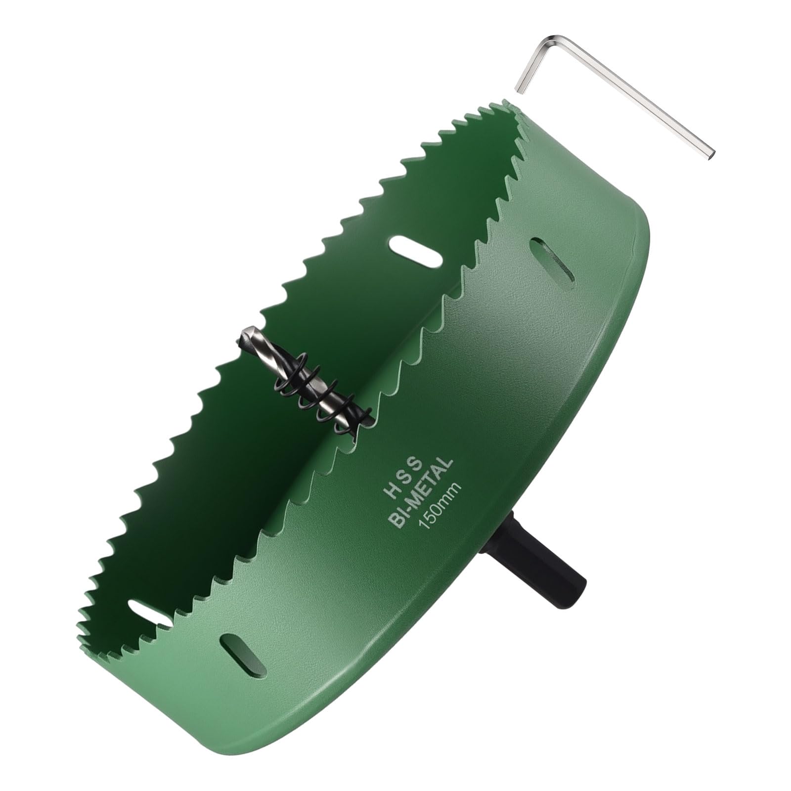 METALLIXITY Bi-Metal Hole Saw 5-7/8", M42 HSS Circular Head 150mm Hole Cutter with Center Drill Bit