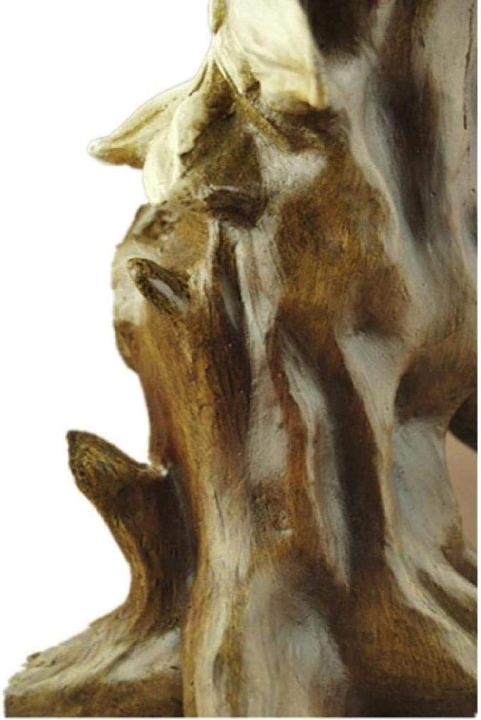 手作りの彫刻彫刻フェイクウッドイーグルヘッド像動物の置物樹脂アート＆アンプクラフト家の装飾