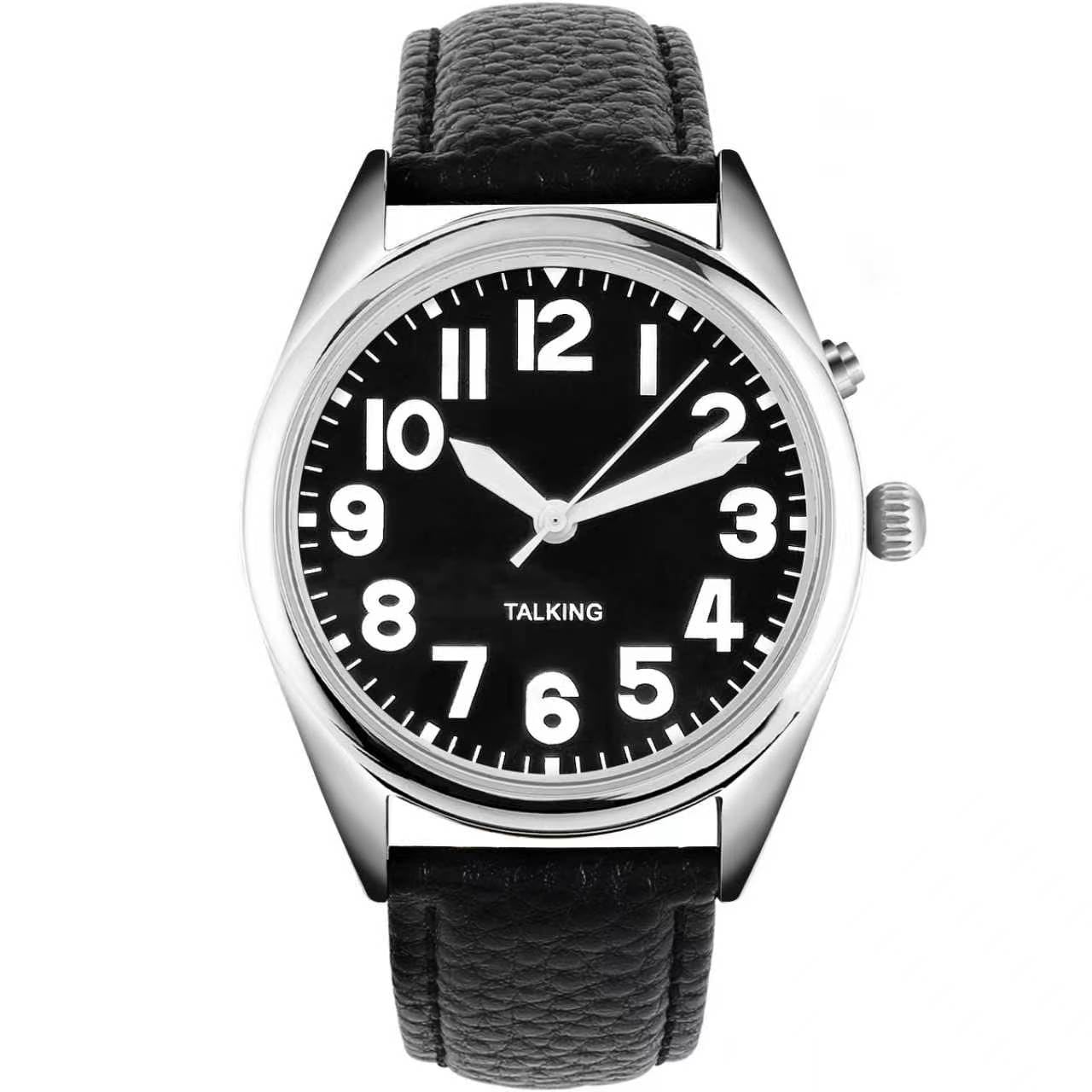 Deutsch Sprechende Herren Armbanduhr I Datum- und Zeitansage