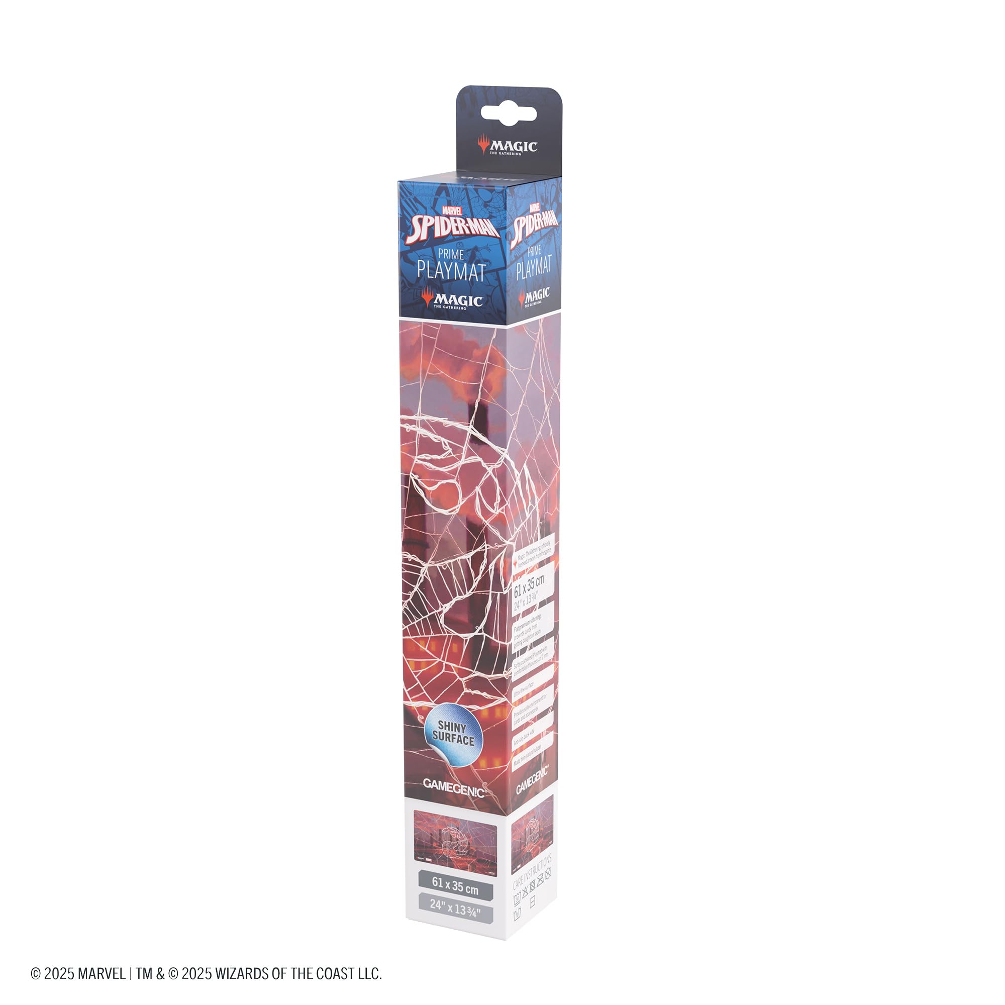 Gamegenic, Magic: The Gathering - Marvel's Spider-Man Shiny Playmat - Spider-Man Mountain, Licenza Ufficiale, Tappetino da gioco 61x35 con 2 mm di spessore