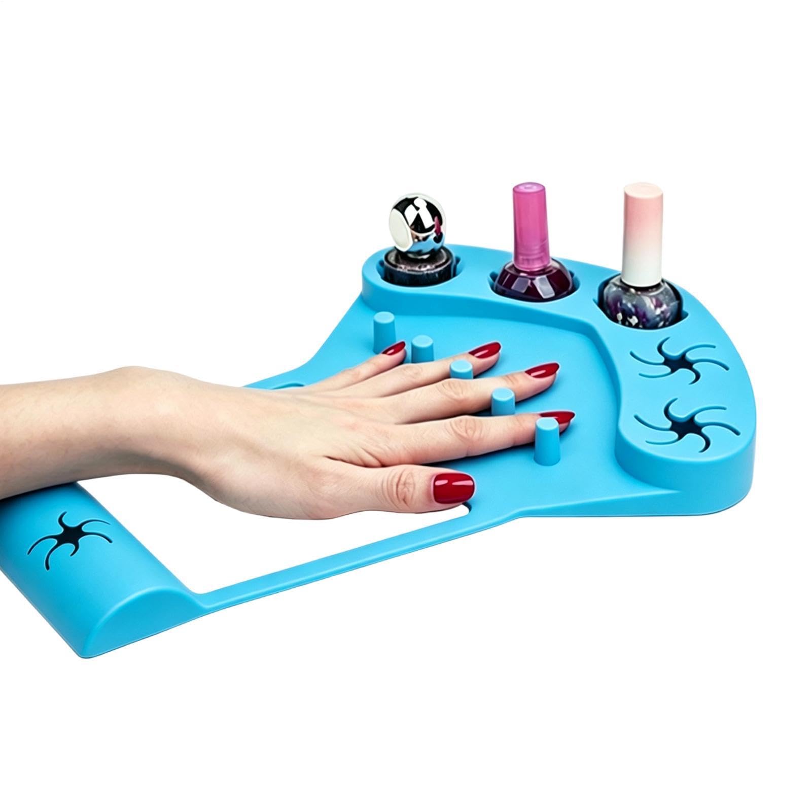 Tappetino in silicone con supporto per lucidatura unghie Postazione per la | Supporto in silicone per la manicure Per donne principianti, pittura unghie, saloni, feste e