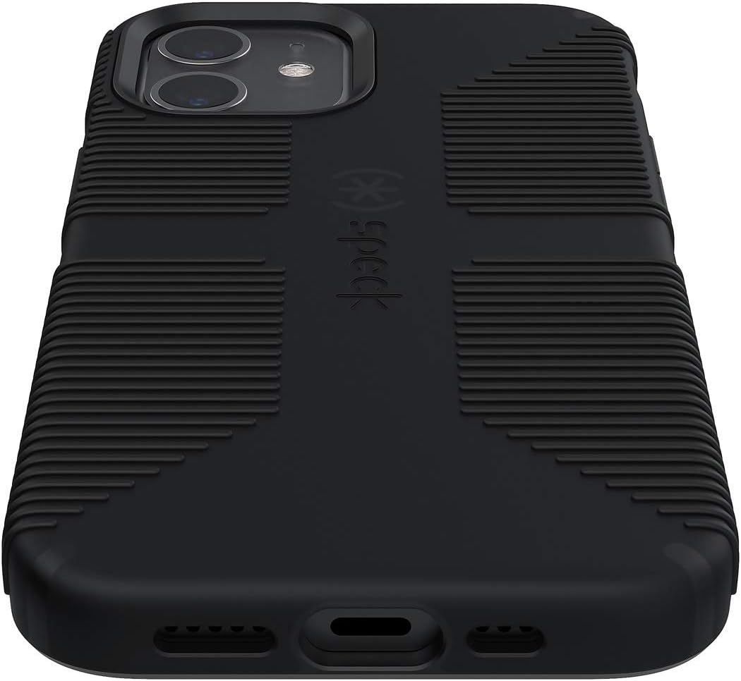 Speck Products CandyShell Pro Grip iPhone 12, iPhone 12 Pro Case, Black/Black (137602-1050)