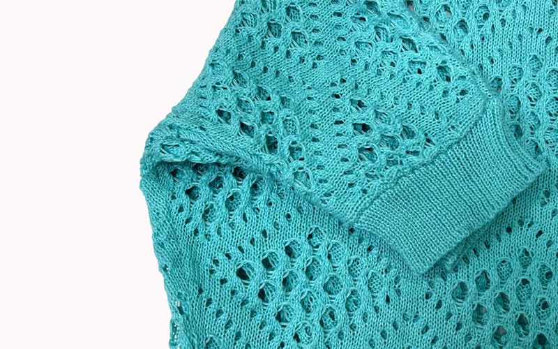 Image of NASKY Womens Crochet Top Summer Fashion 2026 - Sexy 3 /4 Batwing Sleeve Knit Sweater