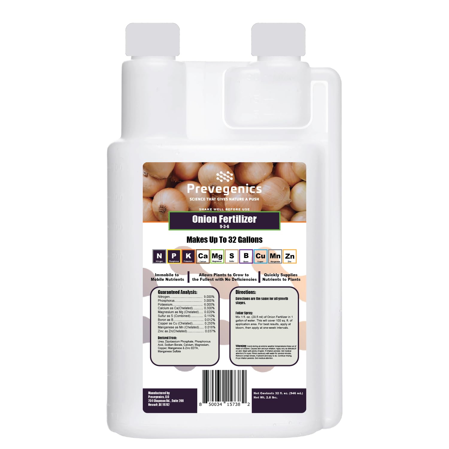 Amazon.com : Prevegenics Onion Fertilizer | (32 fl. oz.) | Easy to Use |  Improve Onion Plant Health | Increase Onion Yield and Quality : Patio, Lawn  & Garden