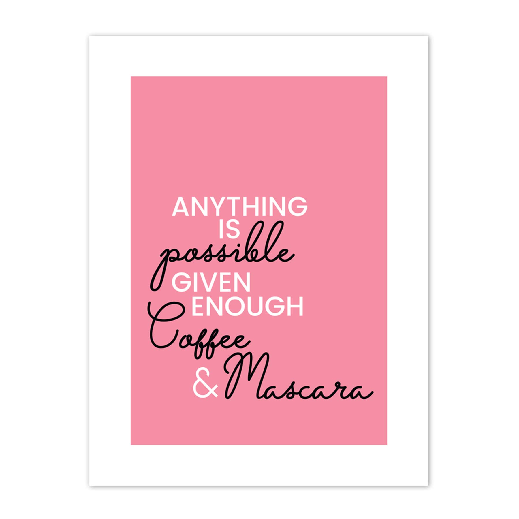 Anything Possible Coffee Mascara Canvas Wall Art Print