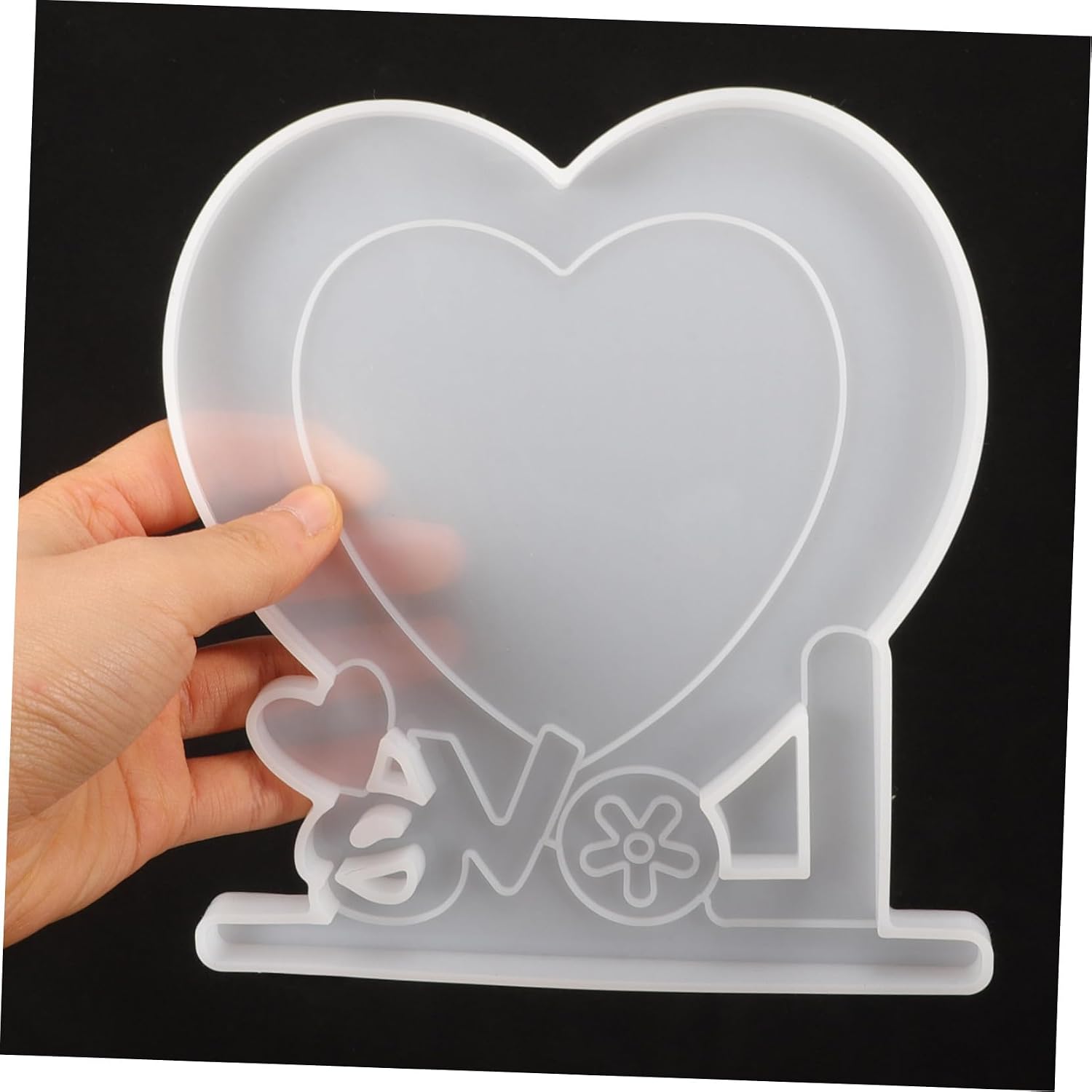 Gadpiparty 1set Love Photo Frame Silicone Mold Kit for Casting Heart-Shaped Picture Frame Molds for Crafting Unique Home Decor