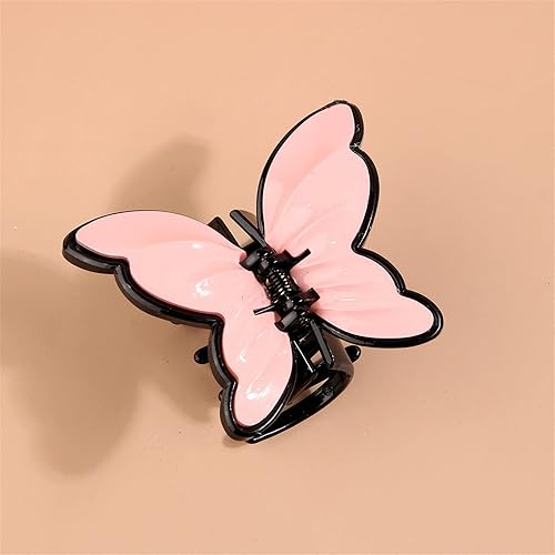 Miniatura 5 de Broche de pelo con diseño de mariposa, efecto de doble capa, material plástico, pinza de media garra, pinza para el pelo completo para mujer, lazos