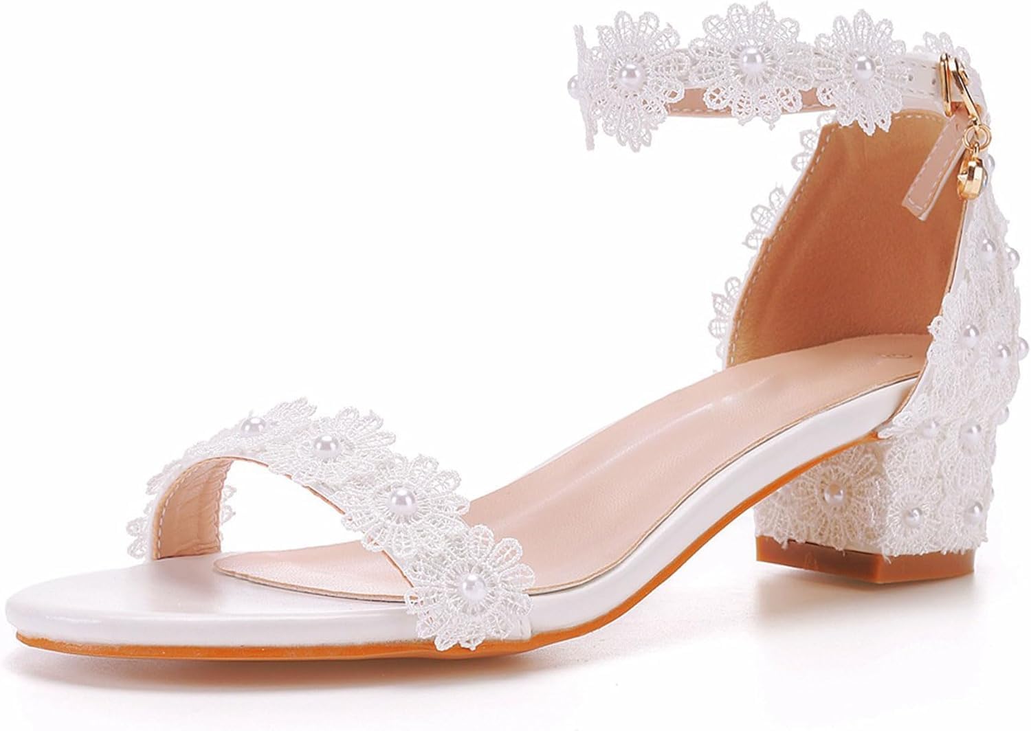 Sandales talons hauts perle mariage femme chaussures de soirée grande taille 45