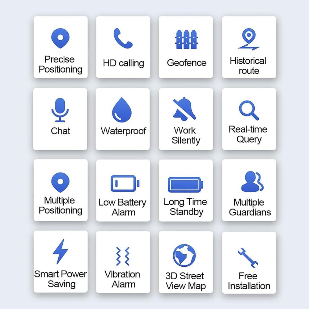 Dispositif D'alerte d'urgence pour Personnes Âgées, Collier Portable avec Bouton SOS, Détection des Chutes Anormales, Appels Vocaux 4G Intelligents, Positionnement GPS, Étanche IPX6