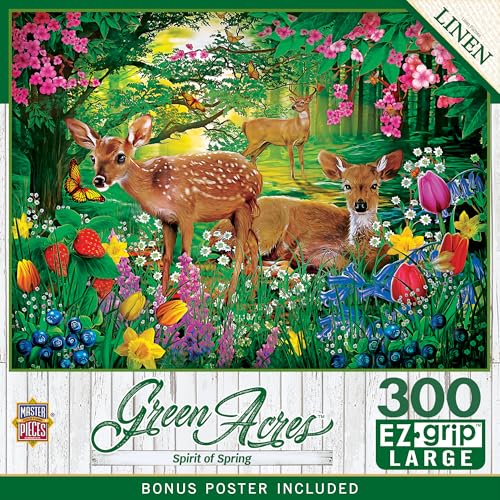 MasterPieces - 300 Piece Jigsaw Puzzle, Large EZ Grip Shapes...