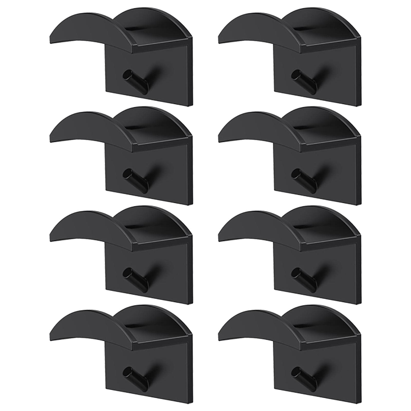 WOVEBIUS Wall Mount Hat Hooks Coat Racks Hook Stick On Storage for Towel Bag Black