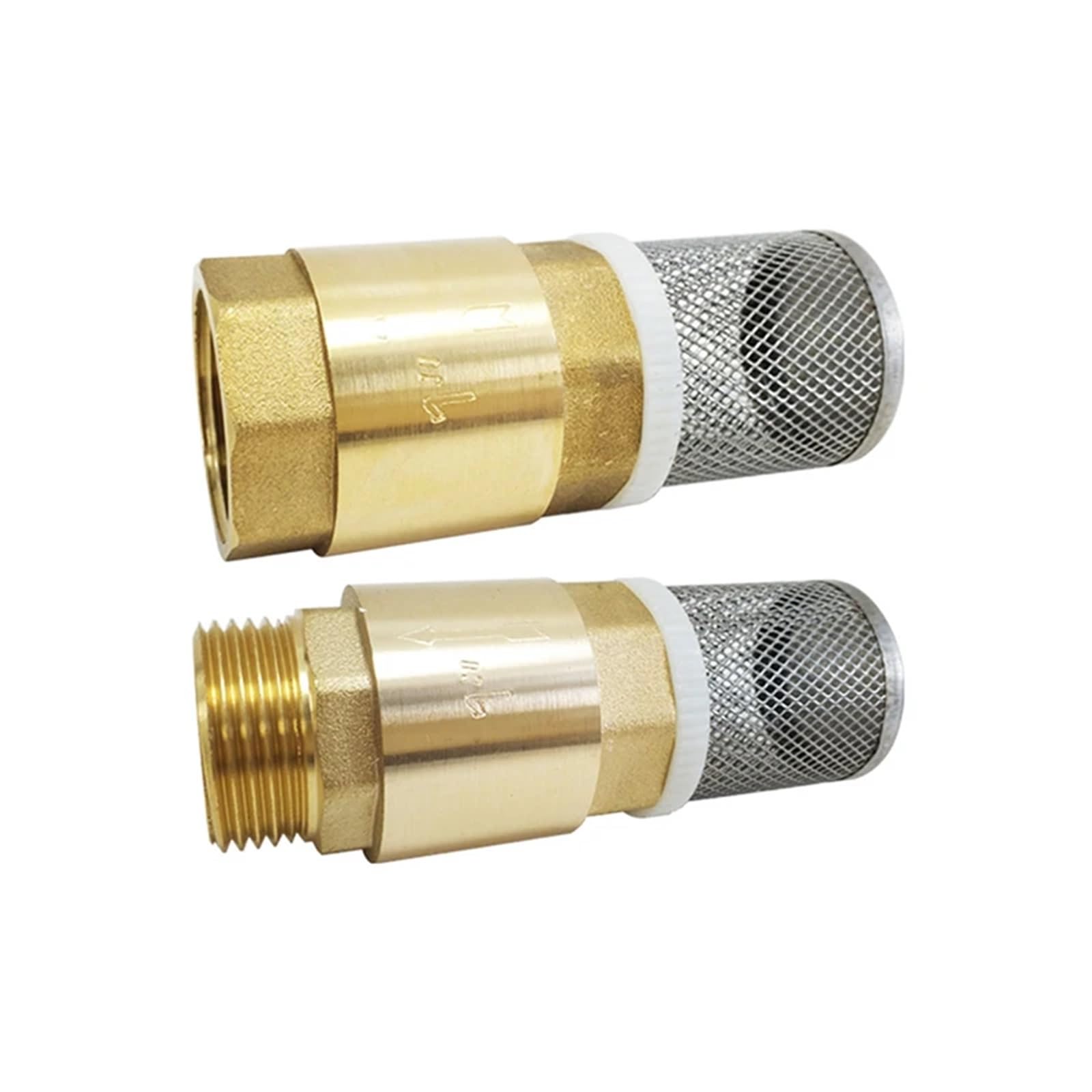 1/2 "3/4" 1 "1-1/4" 1-1/2 "2" Filettatura Maschio Femmina Valvola di ritegno in Ottone con Filtro a Rete Fondo(45720,Female Thread)