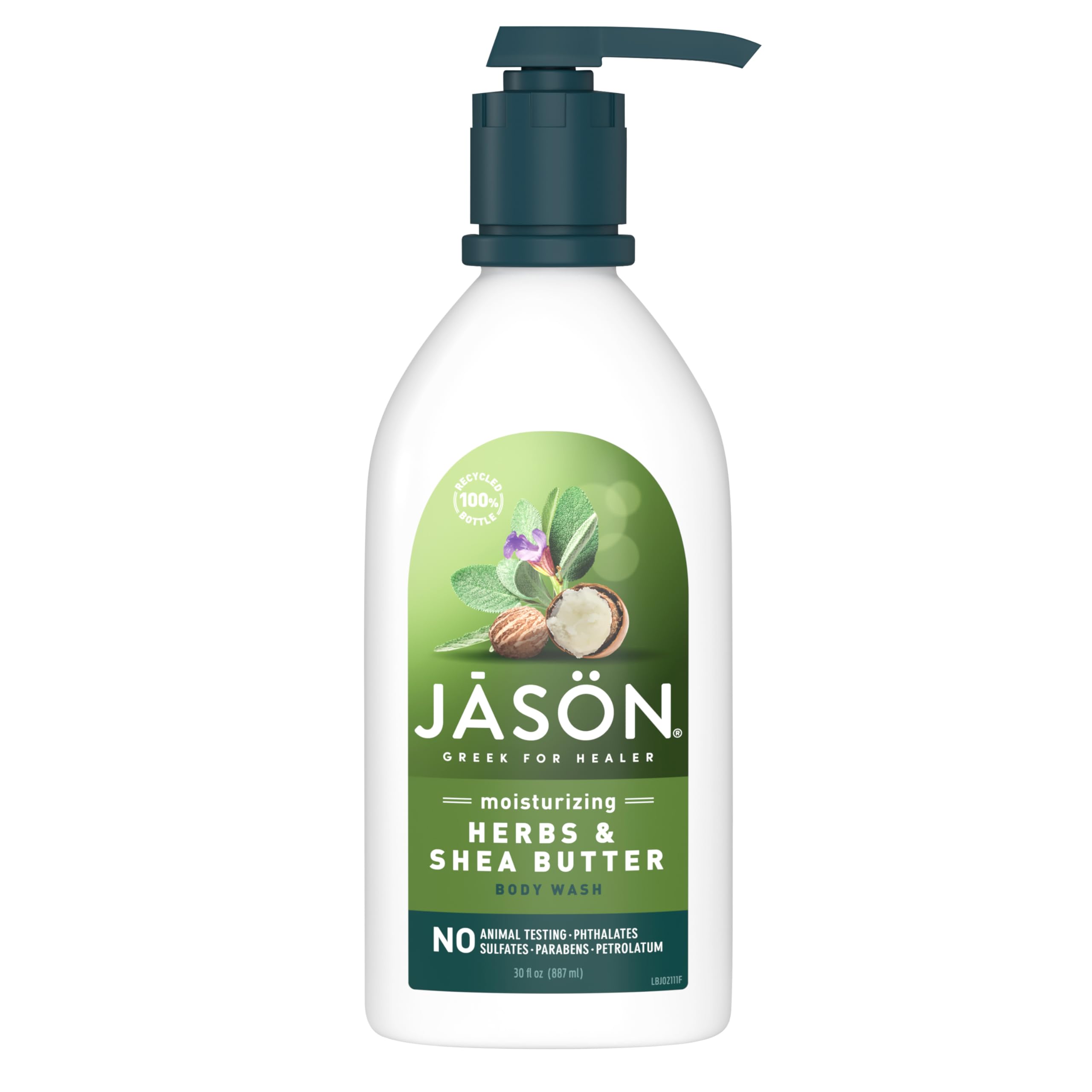 JASON Natural Body Wash & Shower Gel, Moisturizing Herbs, 30 Oz