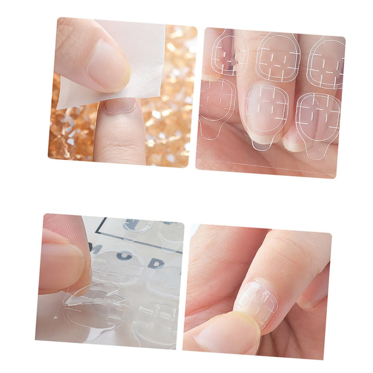 FRCOLOR 3er-set Jelly-nagelkleber-aufkleberpackung Nagelkleber Für Einfache Nagelkunst-erstellung 50 Blatt * 3