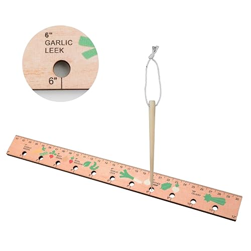 Regla de separación de semillas de madera con agujeros, regla de plantación de madera, herramienta de plantación de semillas sólidas, regla de