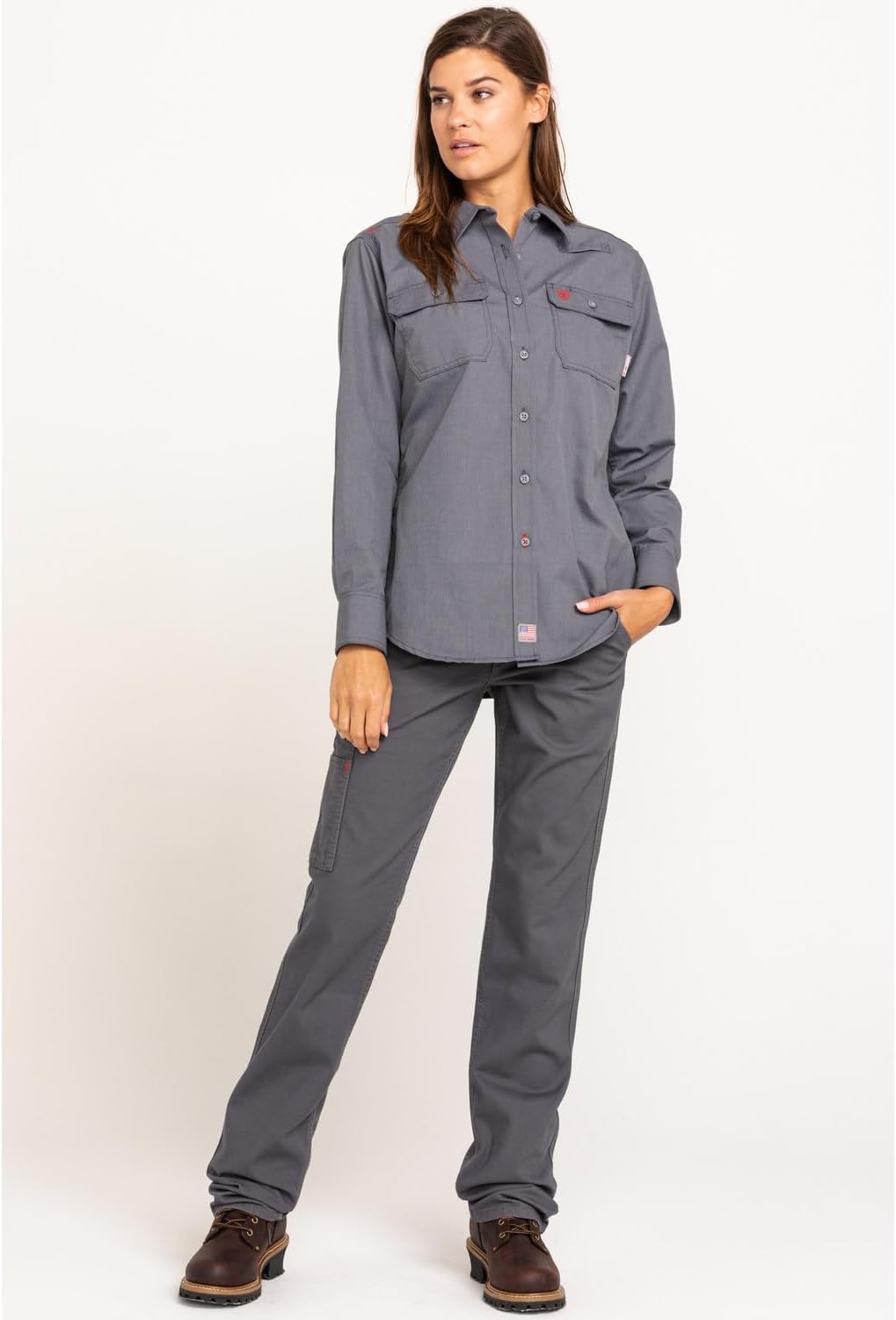 Ariat Womens WMS Fr Drlt Str CVS Pt Mr Strt FLD Khk - Image 6