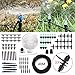 king do way Micro Drip Irrigation Kit, 40M Garden Irrigation System with Adjustable Nozzle Sprinkler Sprayer&Dripper Automatic Patio Plant Watering Kit Misting Cooling System for Greenhouse,Lawn