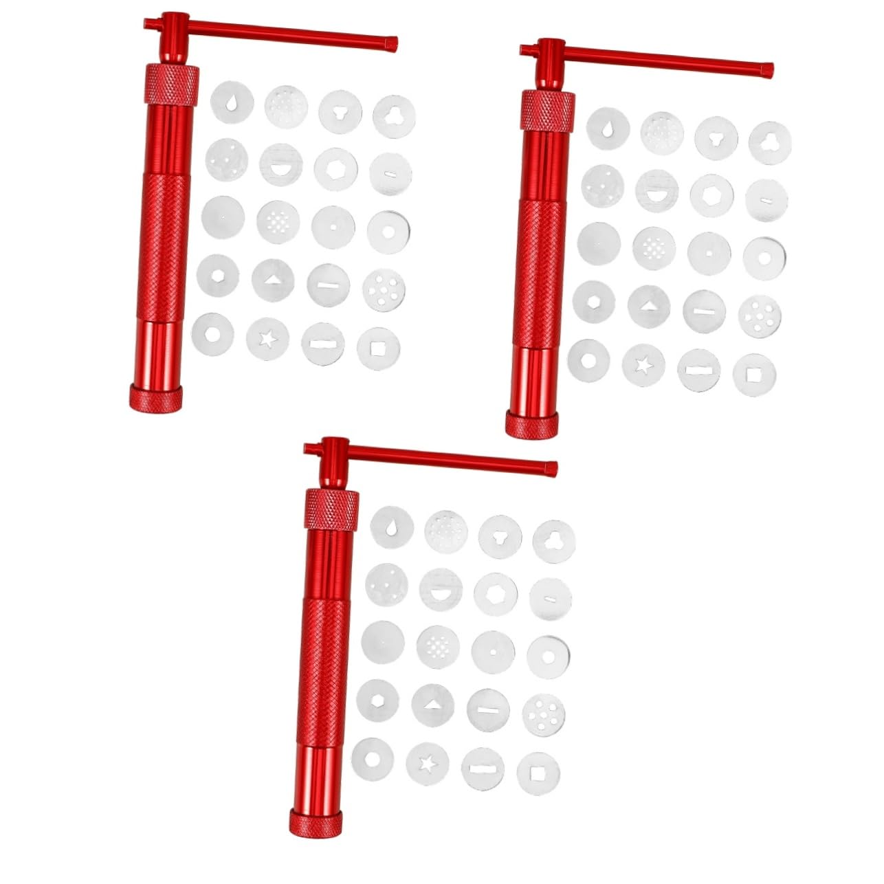 EXCEART 3 Juegos De Exprimidor De Barro Exprimidor Giratorio De Arcilla Polimérica Kit De Exprimidor De Arcilla Portátil Exprimidor De Metal Para Arcilla Exprimidor De Arcilla Polimérica