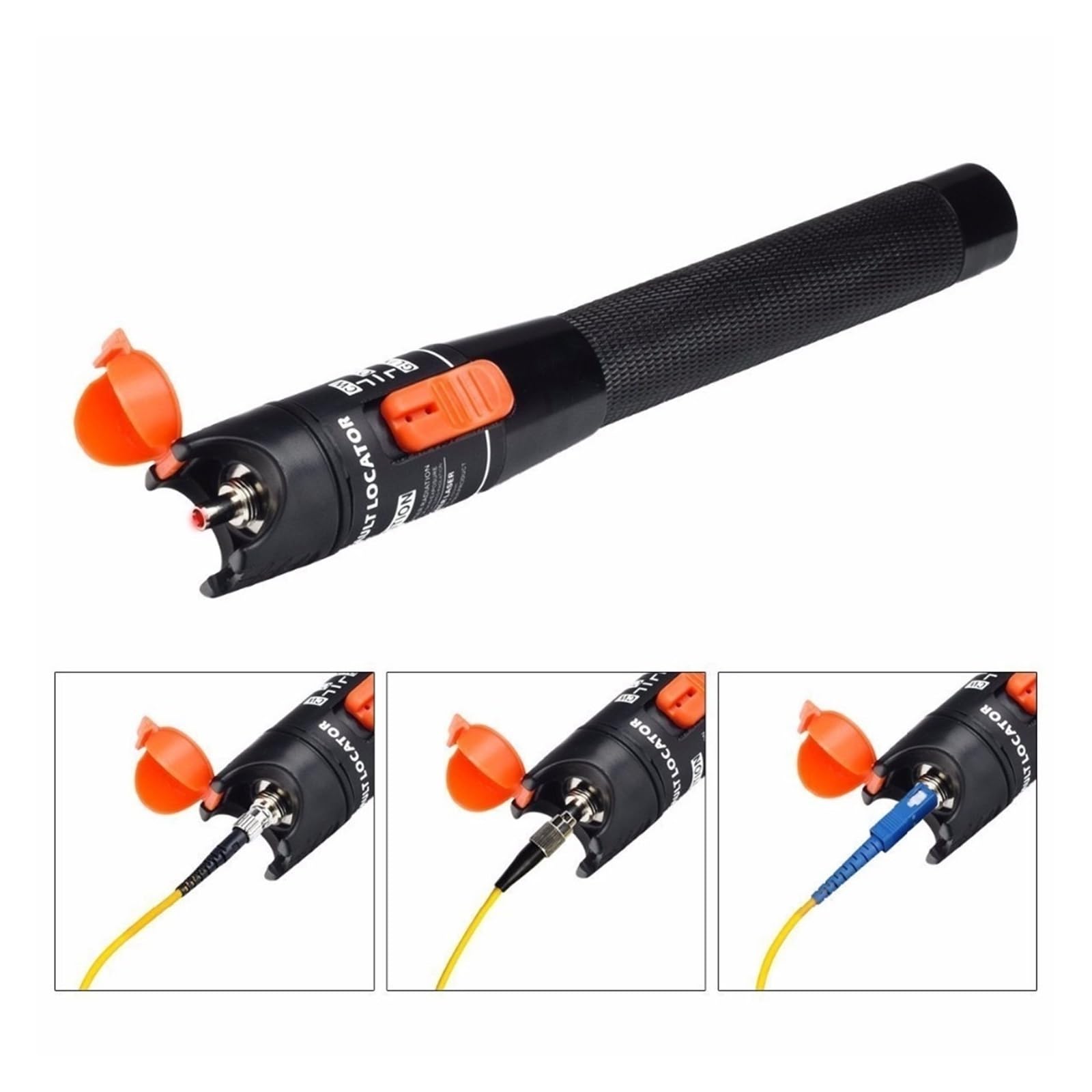 Localisateur visuel de défauts 10 mw, testeur câble à fibre optique Stylo lumière rouge, localisateur type stylo 10-12 KM Inspection de circuits | 10mw with FC-LC