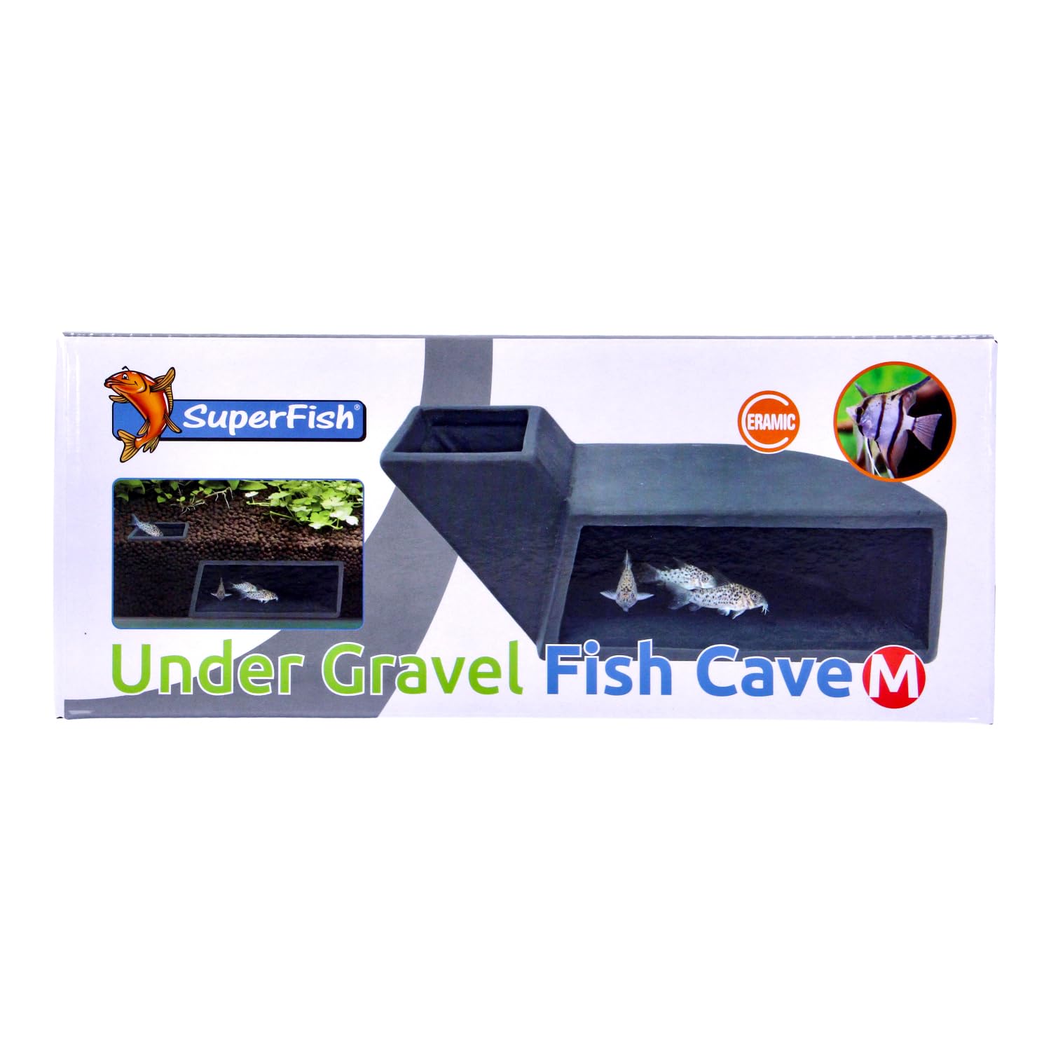 Superfish Black Undergravel Fish Cave Medium Tank Aquarium Decoration