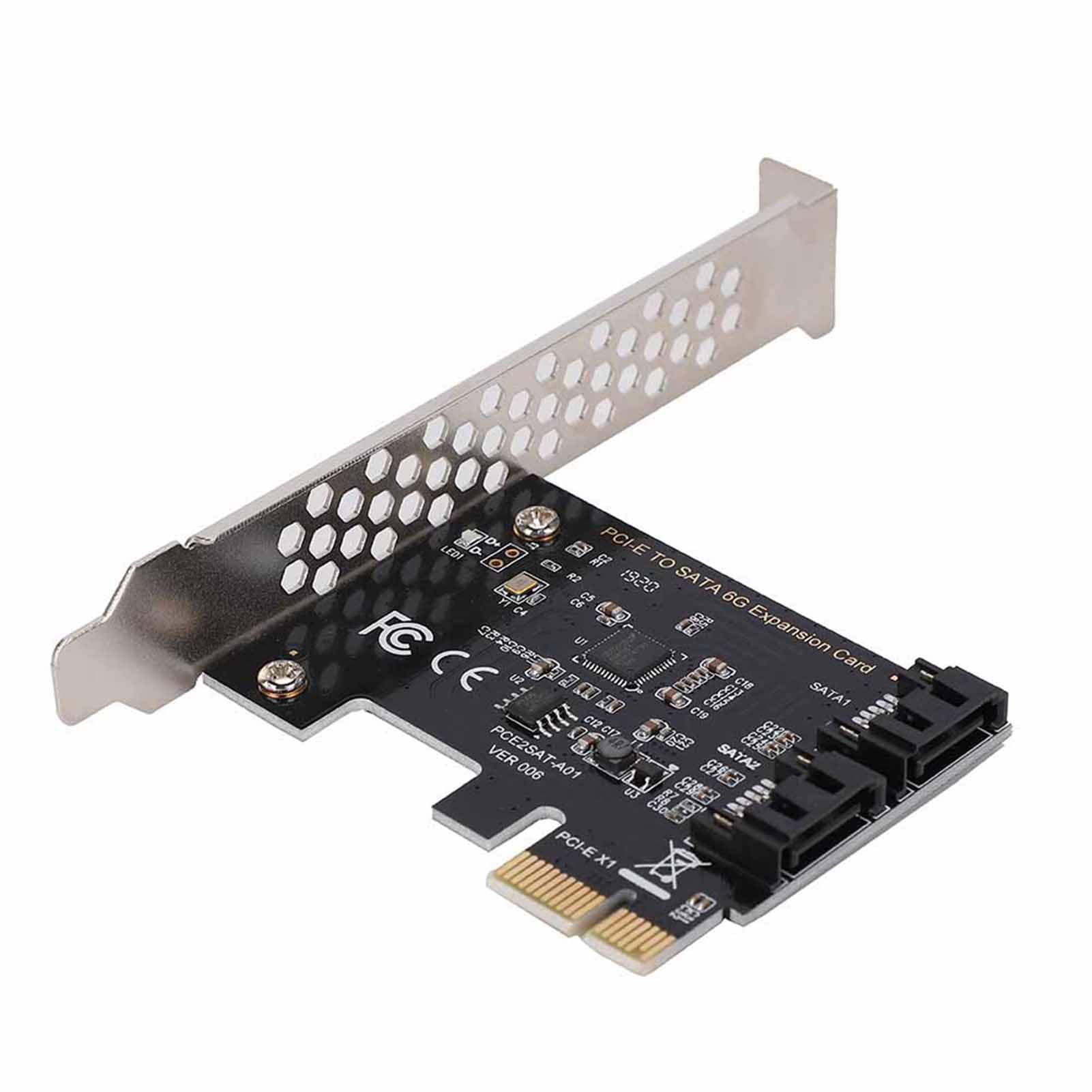 2-portowa karta kontrolera SATA PCI Express SATA, adapter PCI Express na 6G SATA3.0 do 2-portowych kart rozszerzeń SATA III