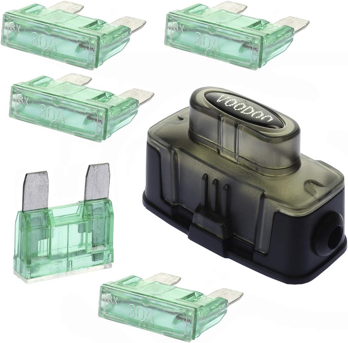 Maxi Inline Fuse Holder Fuseholder Voodoo 4 6 8 Gauge (5 FUSES)