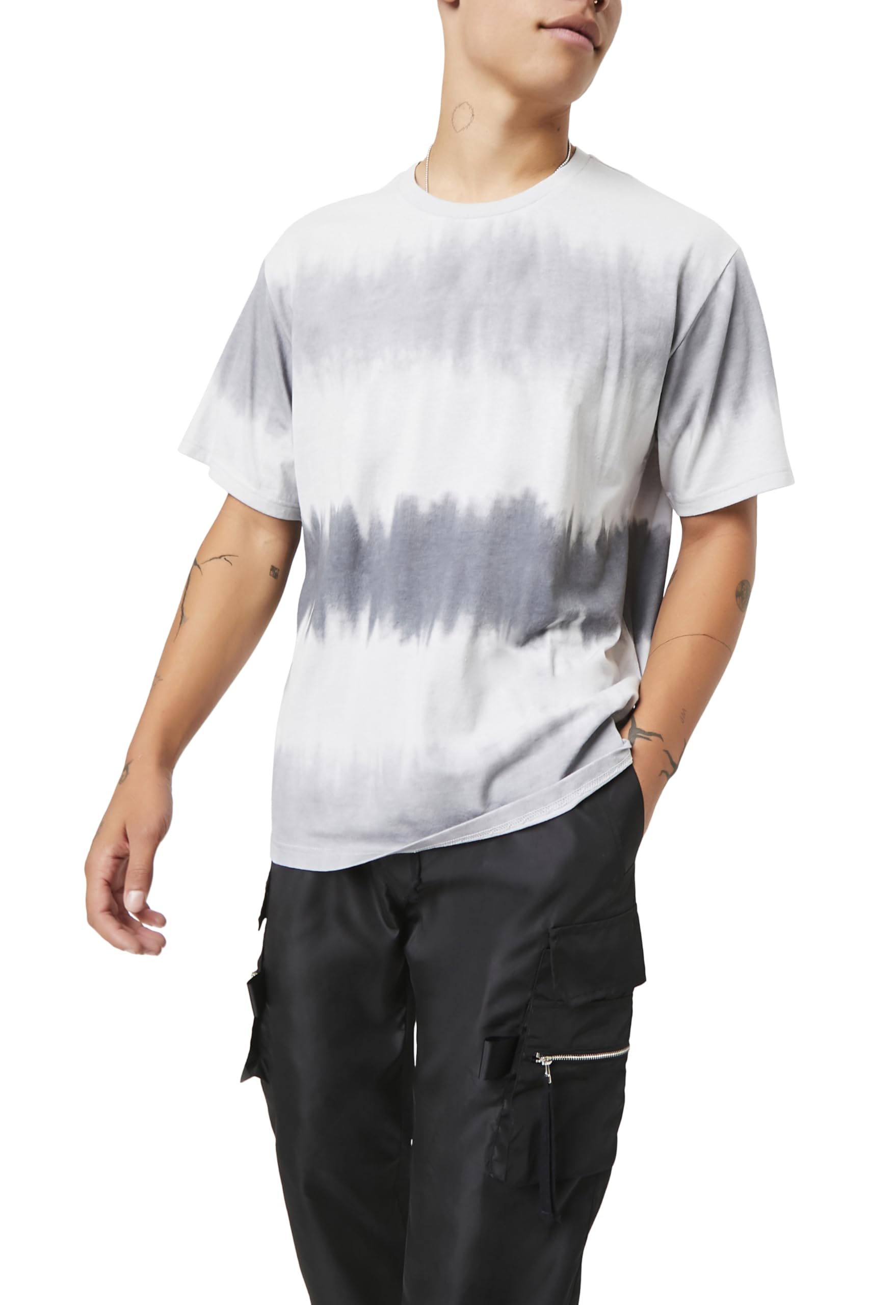 Forever 21 Men's Watercolor Striped Tee