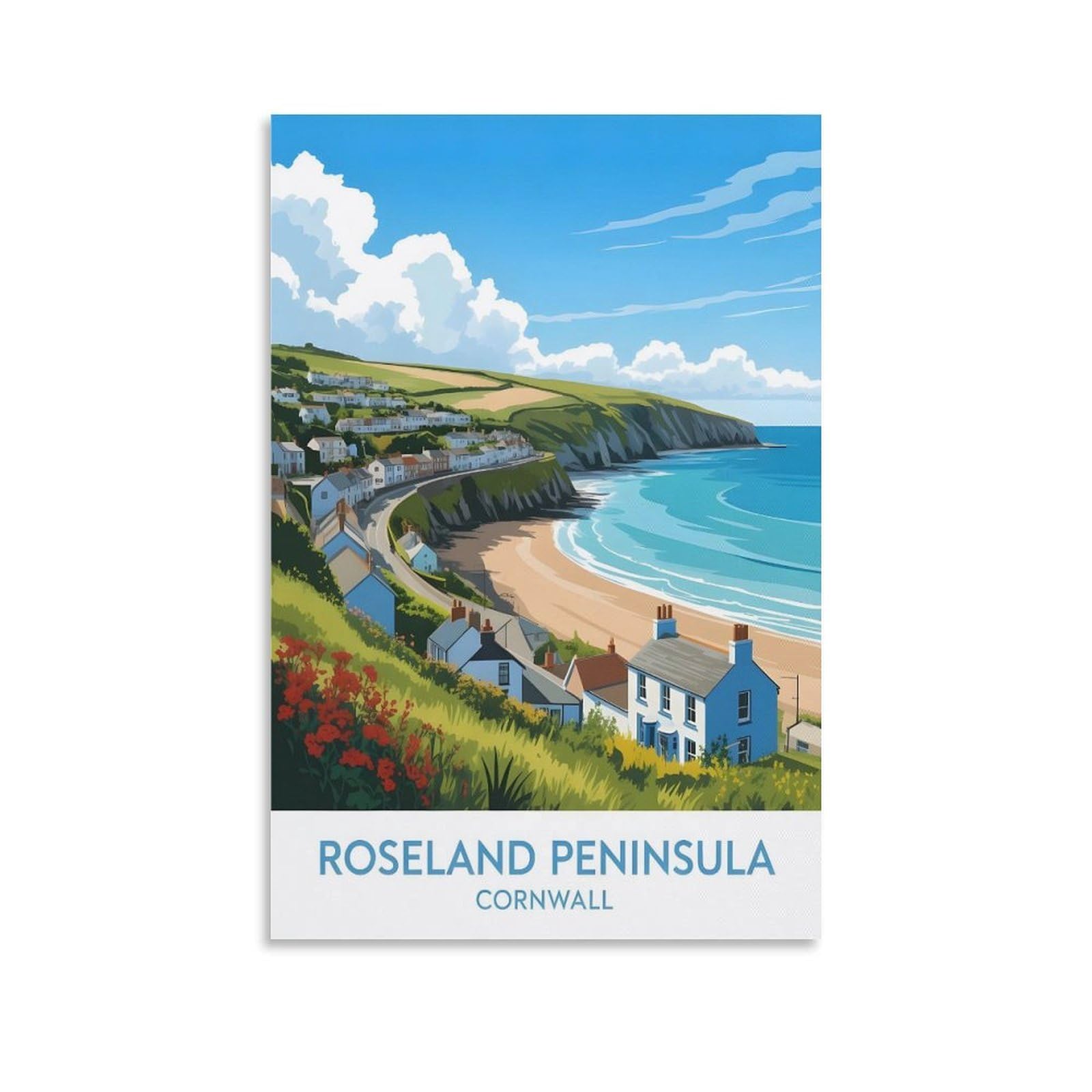 Ezmlfa S419 Diamond Painting Art Kits,Roseland Peninsula,5D Diamond Painting Kit For Adults Beginners, Diy Full Round Drill Gem Art Kits For Home Decor 40X40cm
