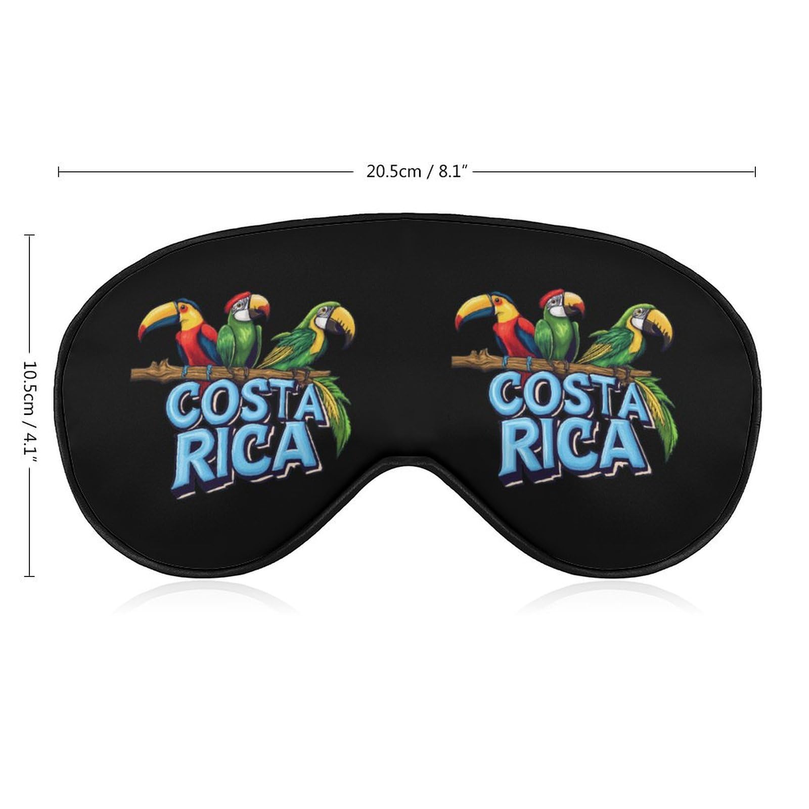 Costa-Ri-ca Tropical Bird Sleep Mask Eye Shade Cover Adjustable Strap for Travel Lunch Break Women Men