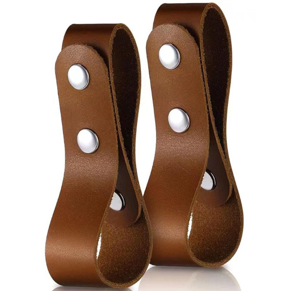 JoyousMall Leather Whip Holder Duo Functional and Stylish Support for Equestrian Gear (brown)
