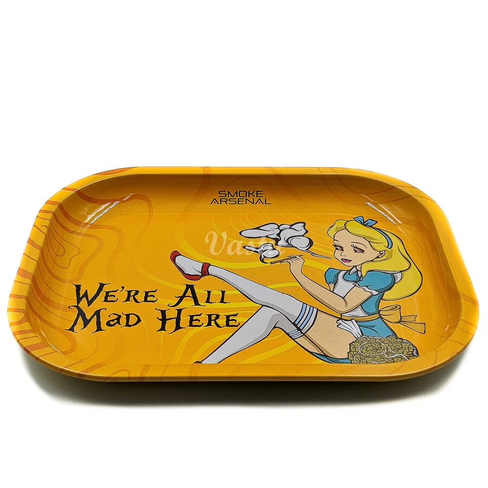 Rolling Tray - Small Metal Smoking Rolling Tray - Various Cartoon Designs (All Mad)