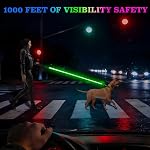 Multi-Color Light Up Dog Leash 4FT Color Changing 7 Lighting Modes Rechargeable Reflective LED Lighted Glow Dark Leash for Night Walking for Small Medium Large Dogs Blue Green Pink