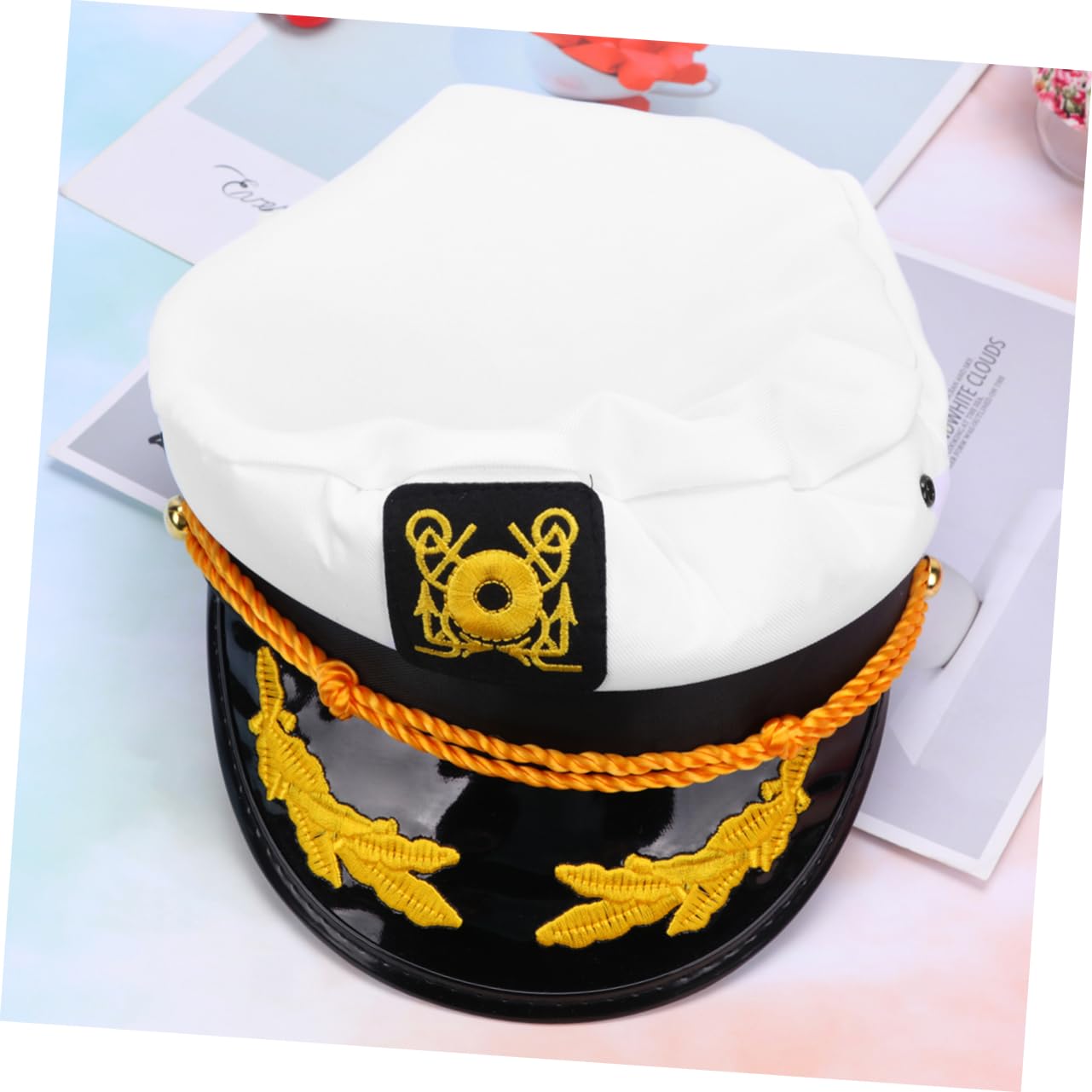 3pezzi Cappello Da Marinaio Unisex Regolabile Per Adulto Accessorio Costume Da Navale Per Feste e Cosplay Per Eventi e Celebrazioni