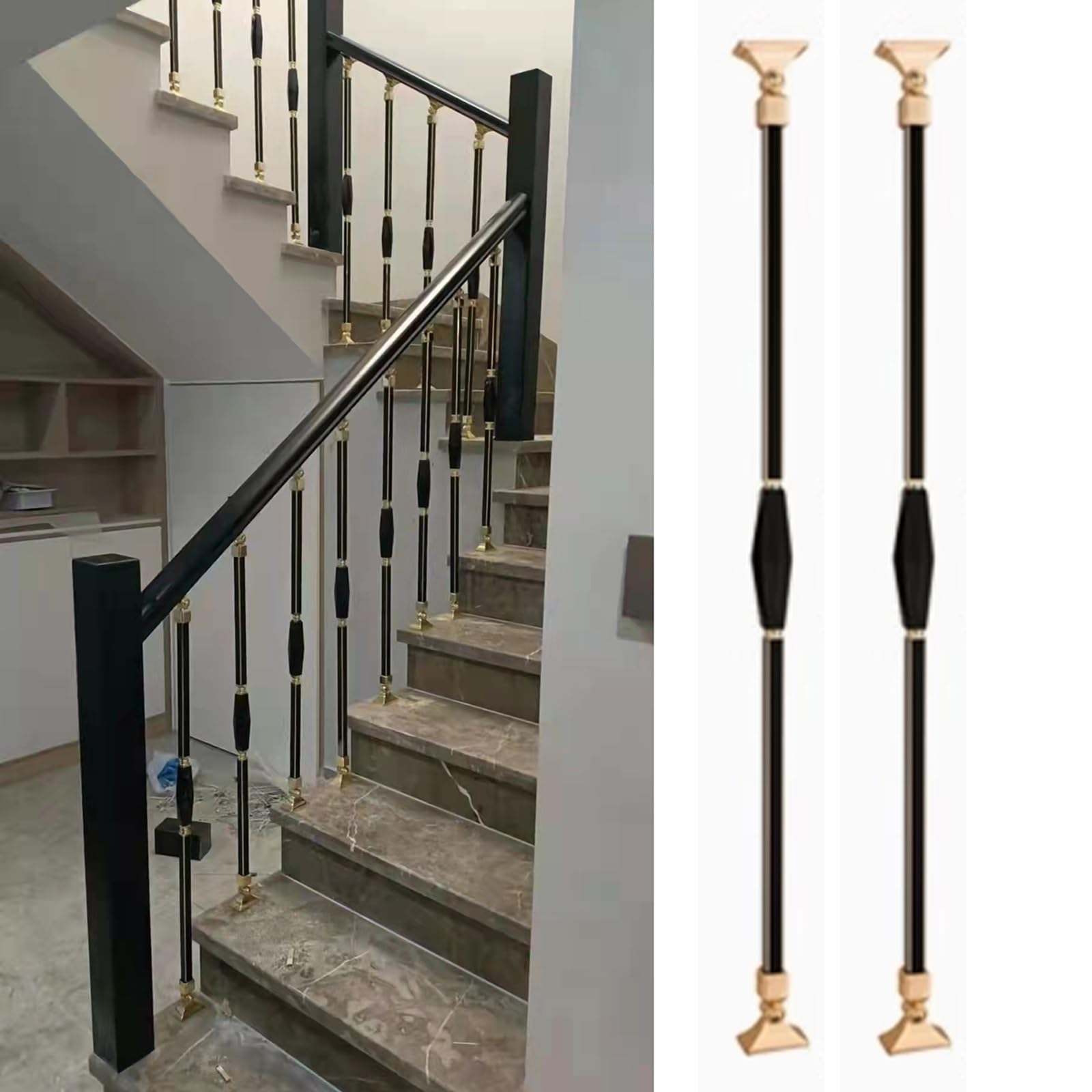 Balaustres de metal para escaleras y barandillas modernas de plataformas
